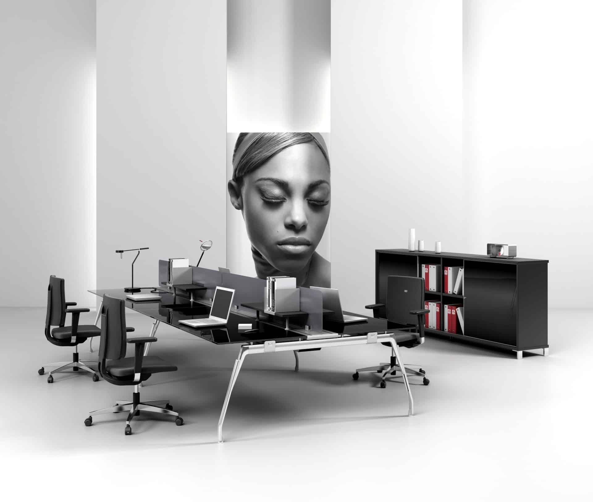 Bureau en verre optique Inspira
