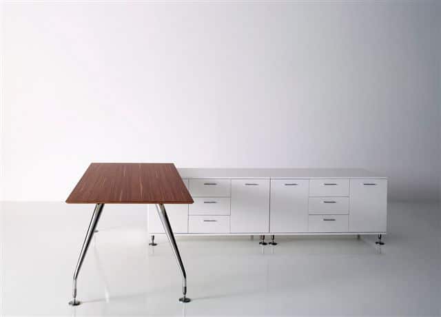 Bureau de direction en bois avec pieds métalliques Miro – Image 3