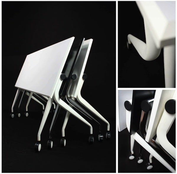 Table de réunion modulable avec plateau abattable 2Move – Image 4