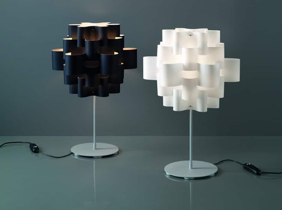 Lampe de bureau en tissu SUN