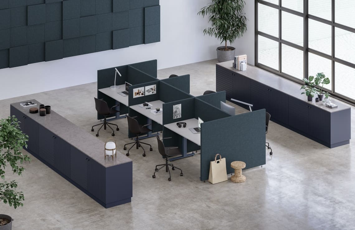 Ecran de separation acoustique pour bureau Soneo Floor