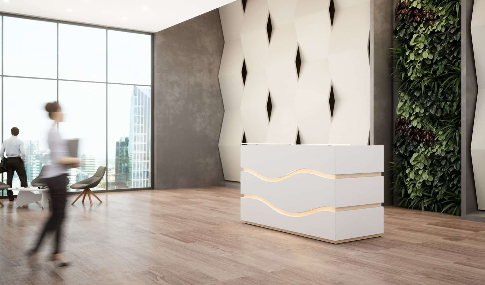 Banque d’accueil avec éclairage LED Rivage
