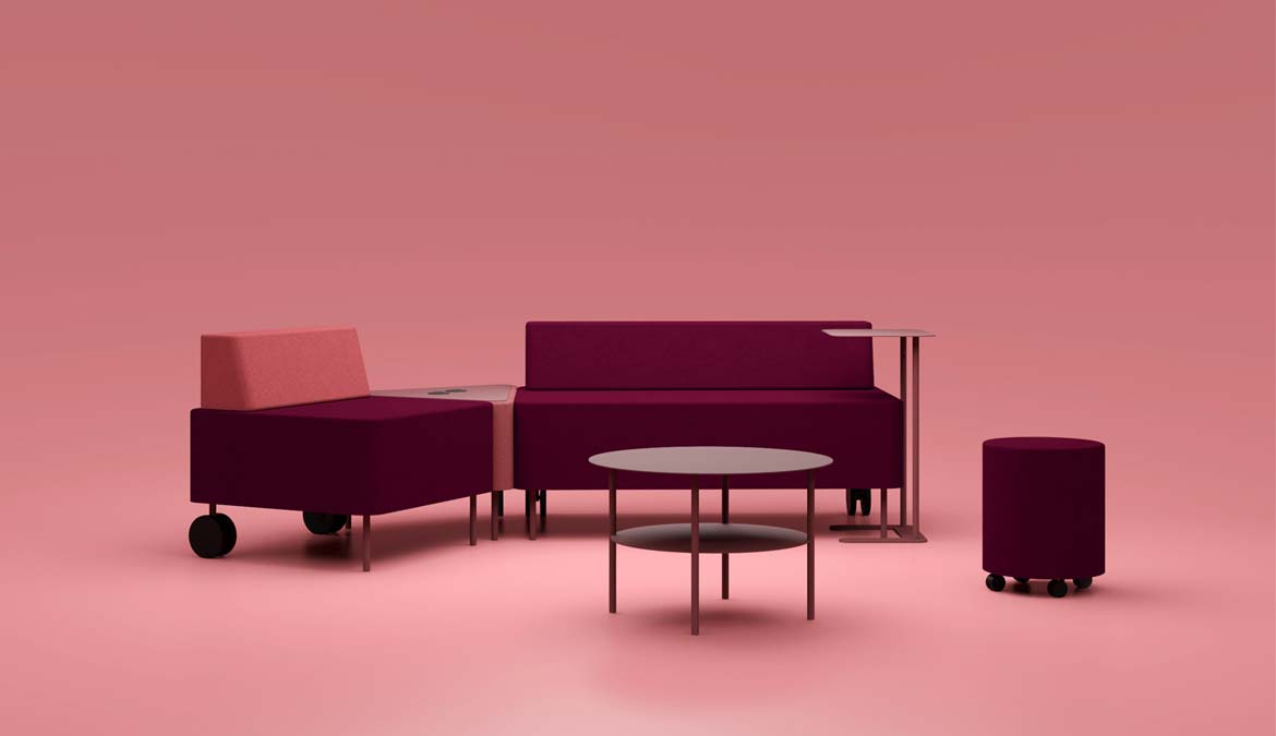 Banquette modulable pour espaces collectifs Zelie