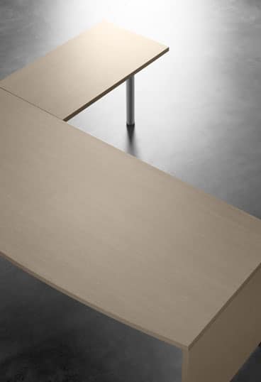 Bureau d’angle avec plateau en mélamine de 30 mm Blok – Image 3