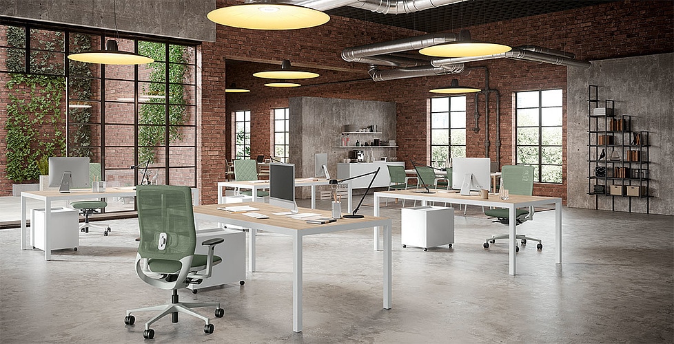 Fauteuil de bureau pro avec assise pivotante et dossier inclinable Mera – Image 4
