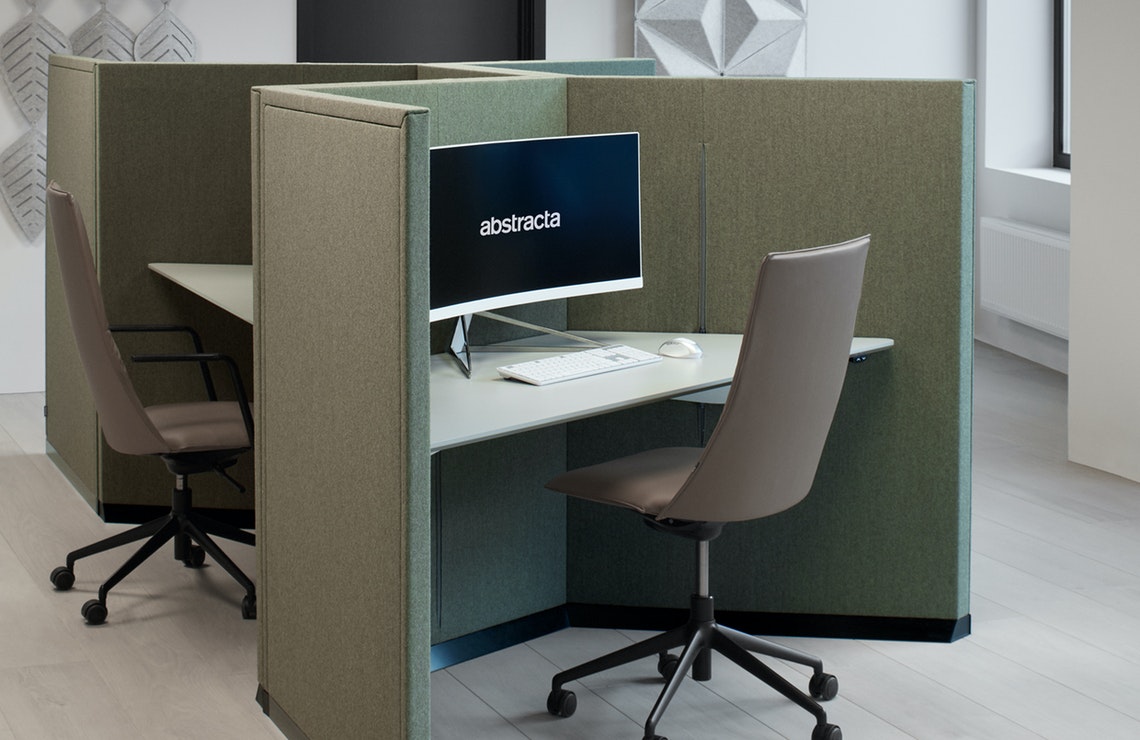 Bureau avec cloison de séparation acoustique My Hive