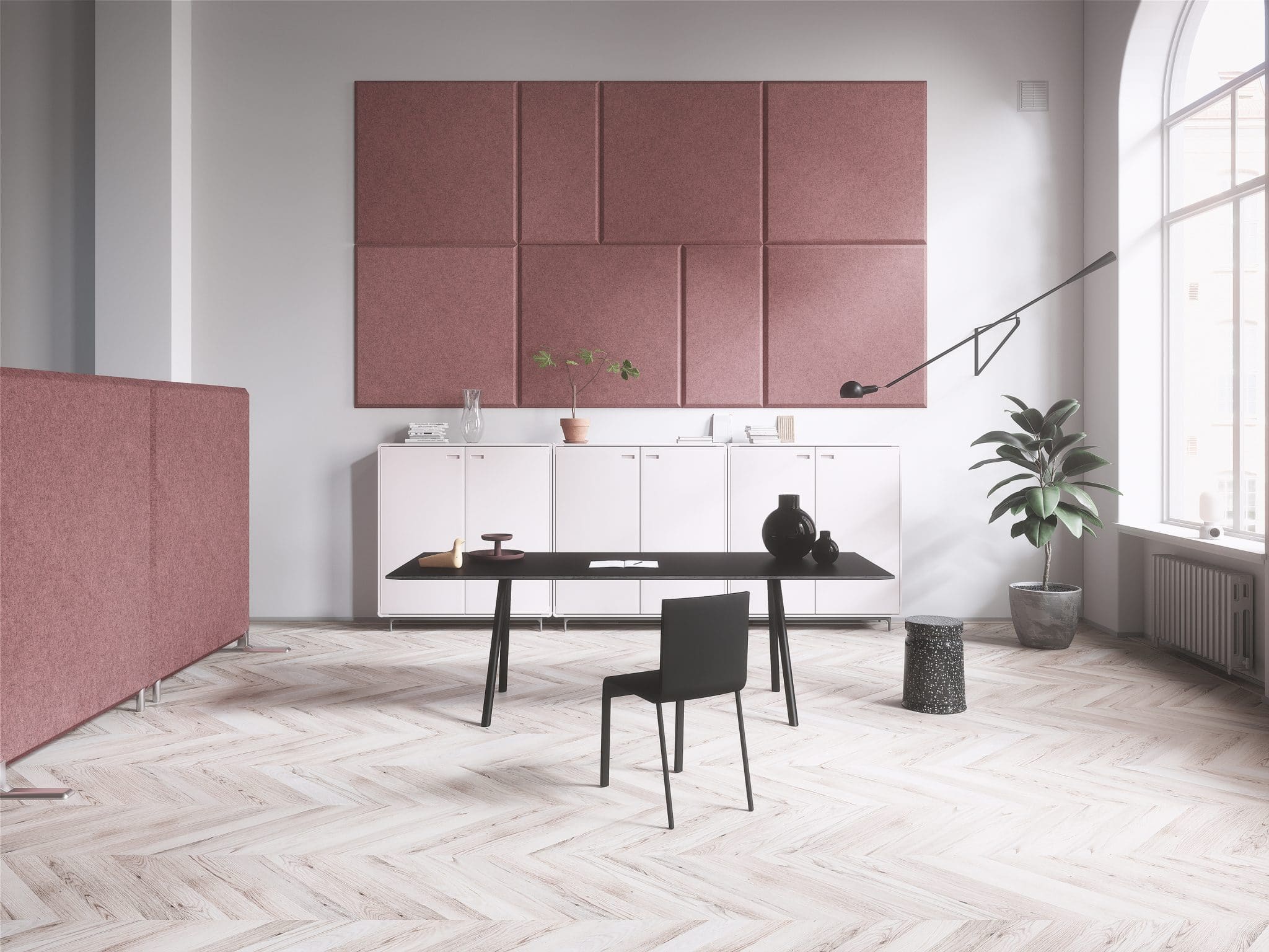 Panneaux acoustiques muraux rectangulaires Domo