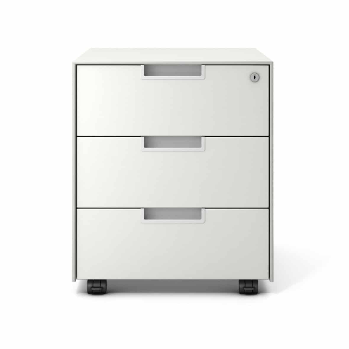 Caisson de bureau métallique à 3 tiroirs Qbuc