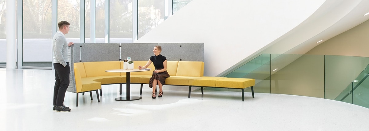 Fauteuil acoustique modulable en tissu Reefs