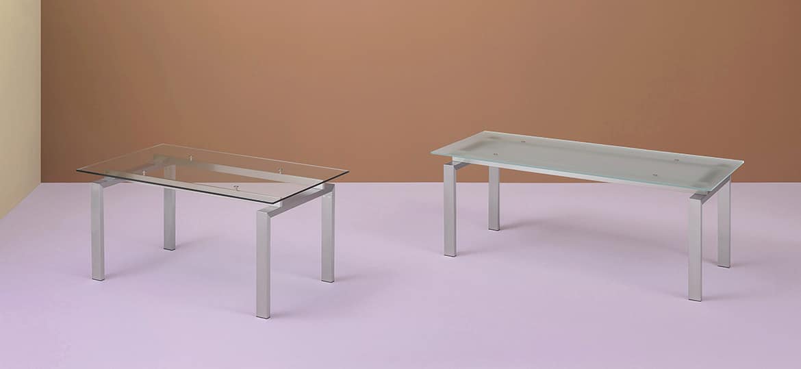 Table de réunion en verre trempé 160x90 Space