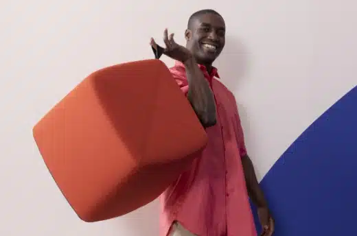 siège au design rond pour espaces collectifs allora