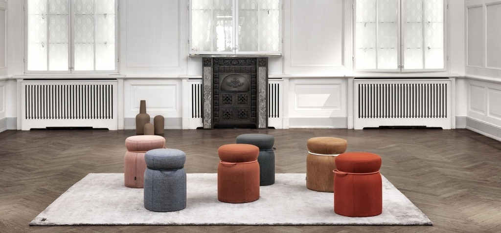 pouf parker coloré