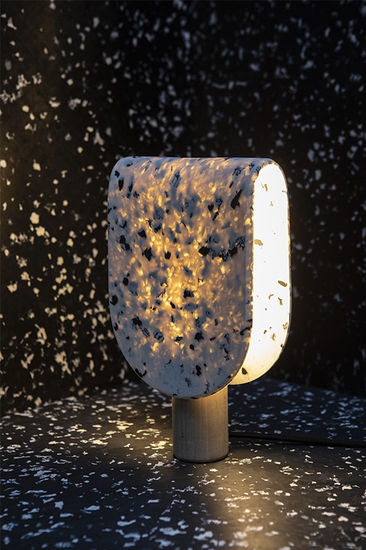 lampes recyclées le pavé