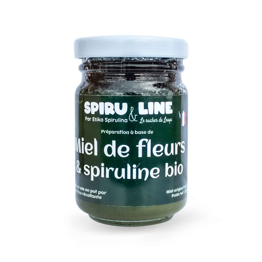 Succombez à la gourmande alliance du miel de fleurs et de la spiruline dans ce pot de 125g.