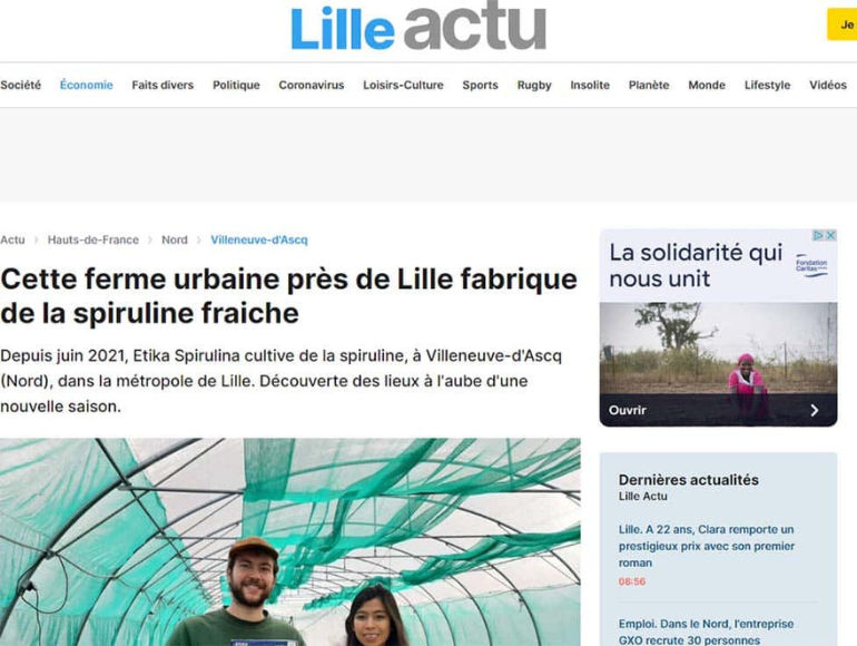 Article Actu.fr sur Etika Spirulina